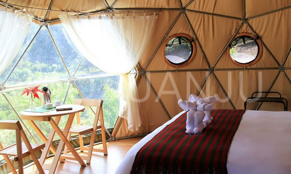 Is the Geodesic Dome Tent hotel suitable for living