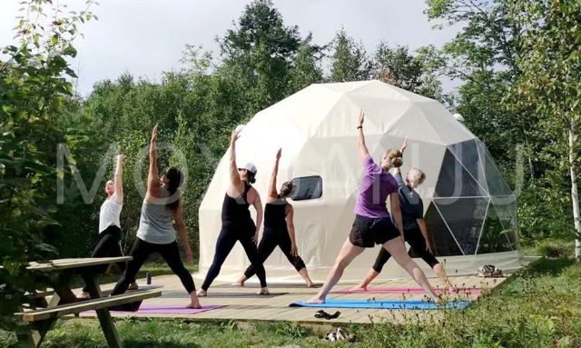 unique domed room with yoga dome design