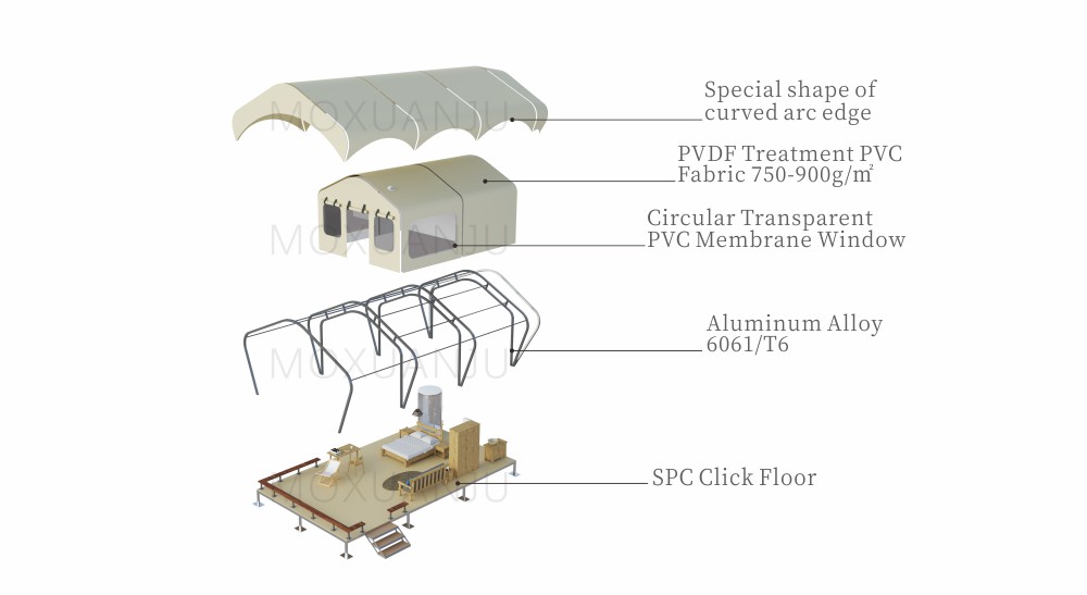 Hawaii Glamping Tent structure