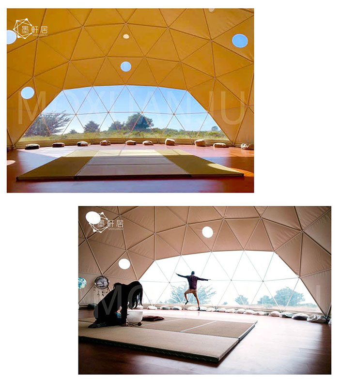 outdoors yoga tent