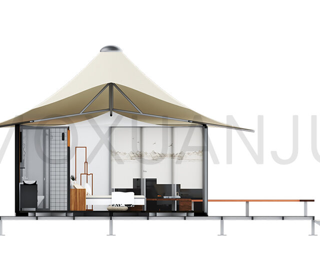 Hexagonal Glamping Safari Tent Design 1 1