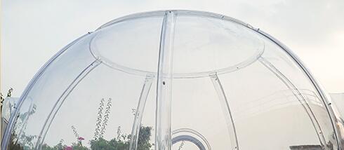 Abris dome SPA transparent Cristal total ou partiel