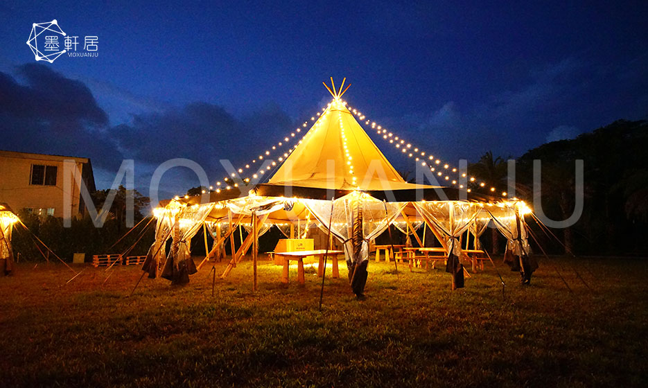 Tienda de campaña de yurta Glamping, carpa grande impermeable a