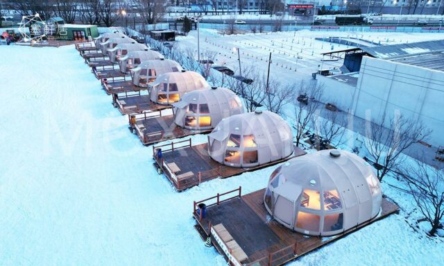 panorama dome tent at glamping park