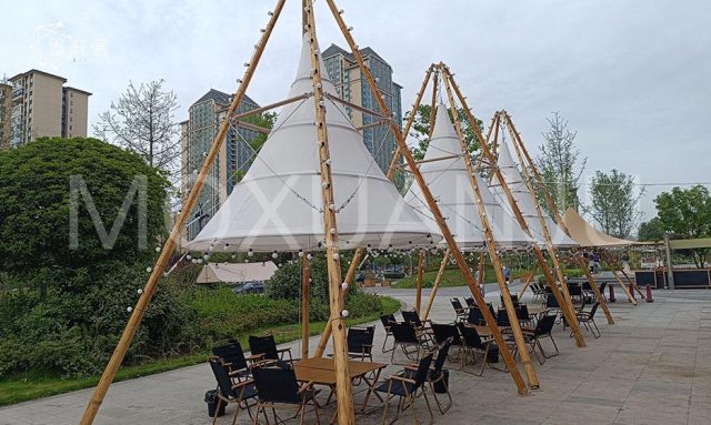 Outdoor Tipi bamboo