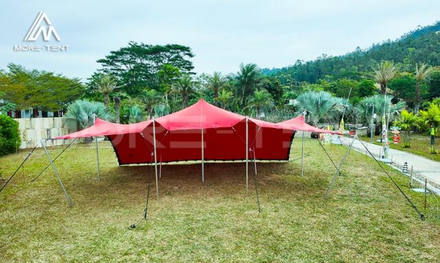 Stretch tent under sunlight