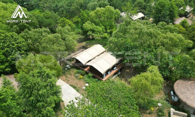 MORE TENT luxury glamping tent with hotel like interior