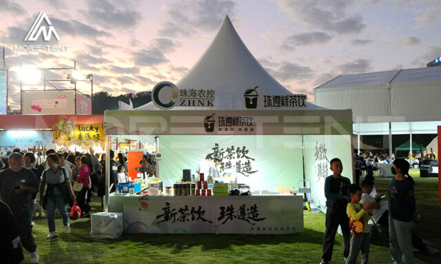 Pagoda tent booths for exhibitors