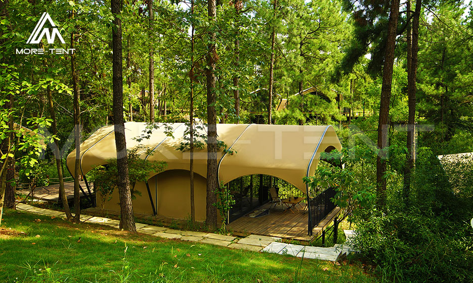 Forest glamping tent for a rural resort accommodation project